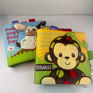 Baby Sensory Cloth Book Bundle-JJOVCE Soft Books | Taggie Crinkle Activity Toy
